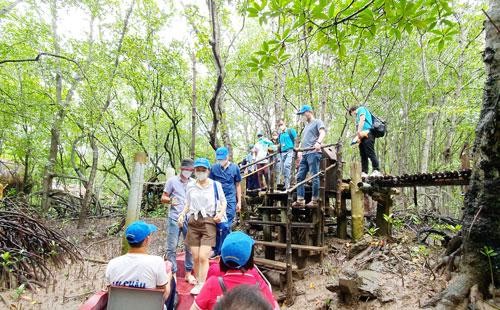 Đoàn du khách thí điểm thăm quan "vùng xanh" Cần Giờ Đoàn du khách thí điểm thăm quan "vùng xanh" Cần Giờ