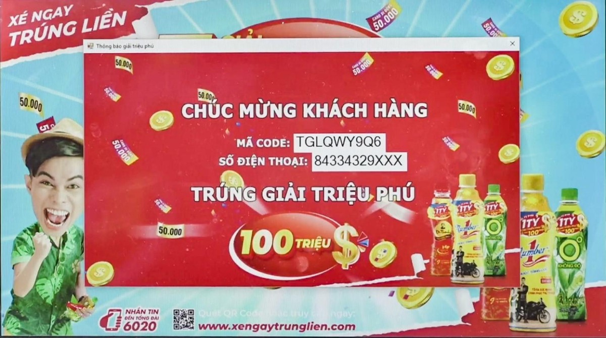 Chủ nhân của mã số may mắn trúng 100 triệu lần thứ 4 được xác định là anh P.T.K