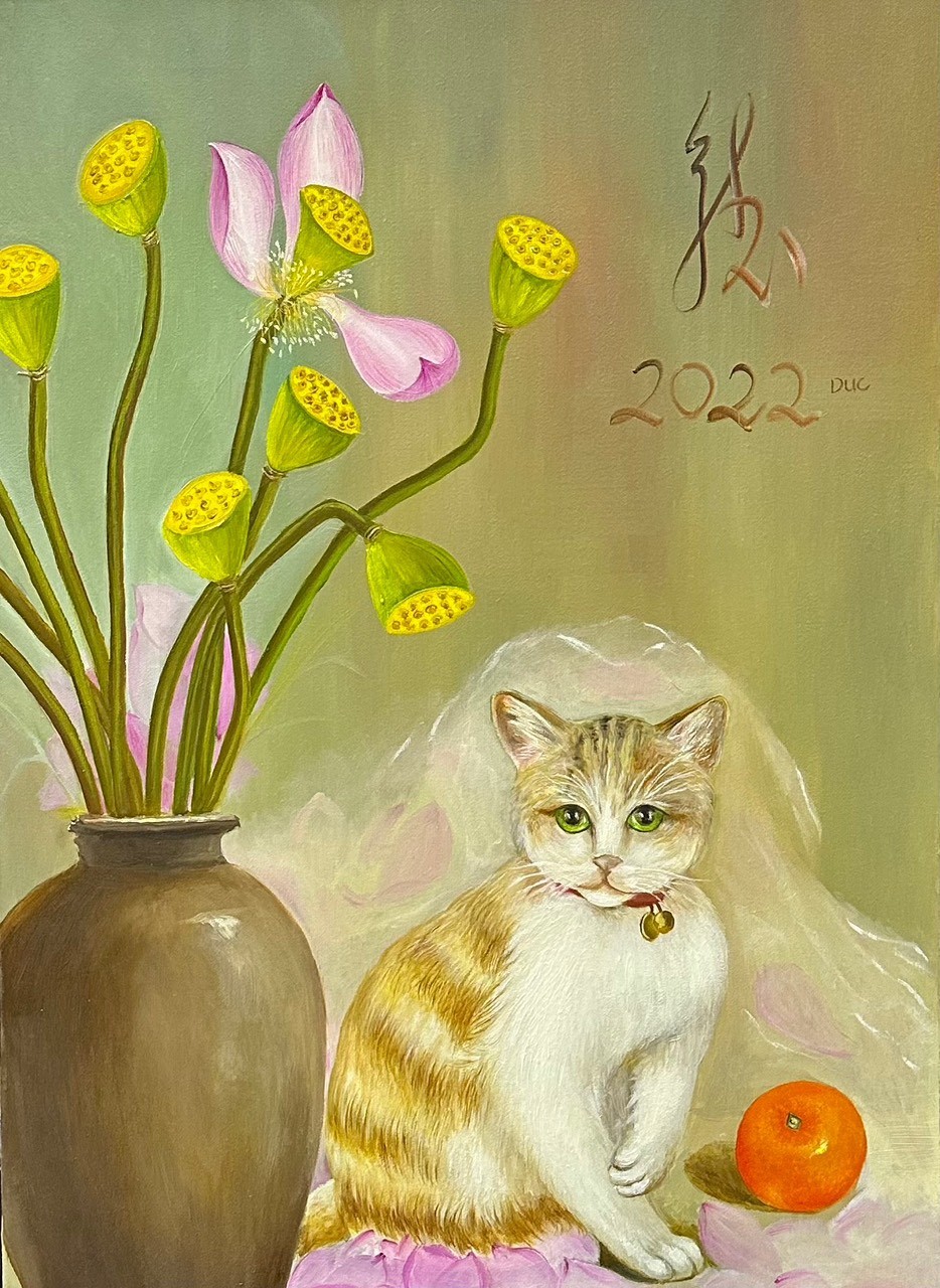 Một tác phẩm nghệ thuật khác của Họa sĩ Phật tử Kim Đức tại triển lãm