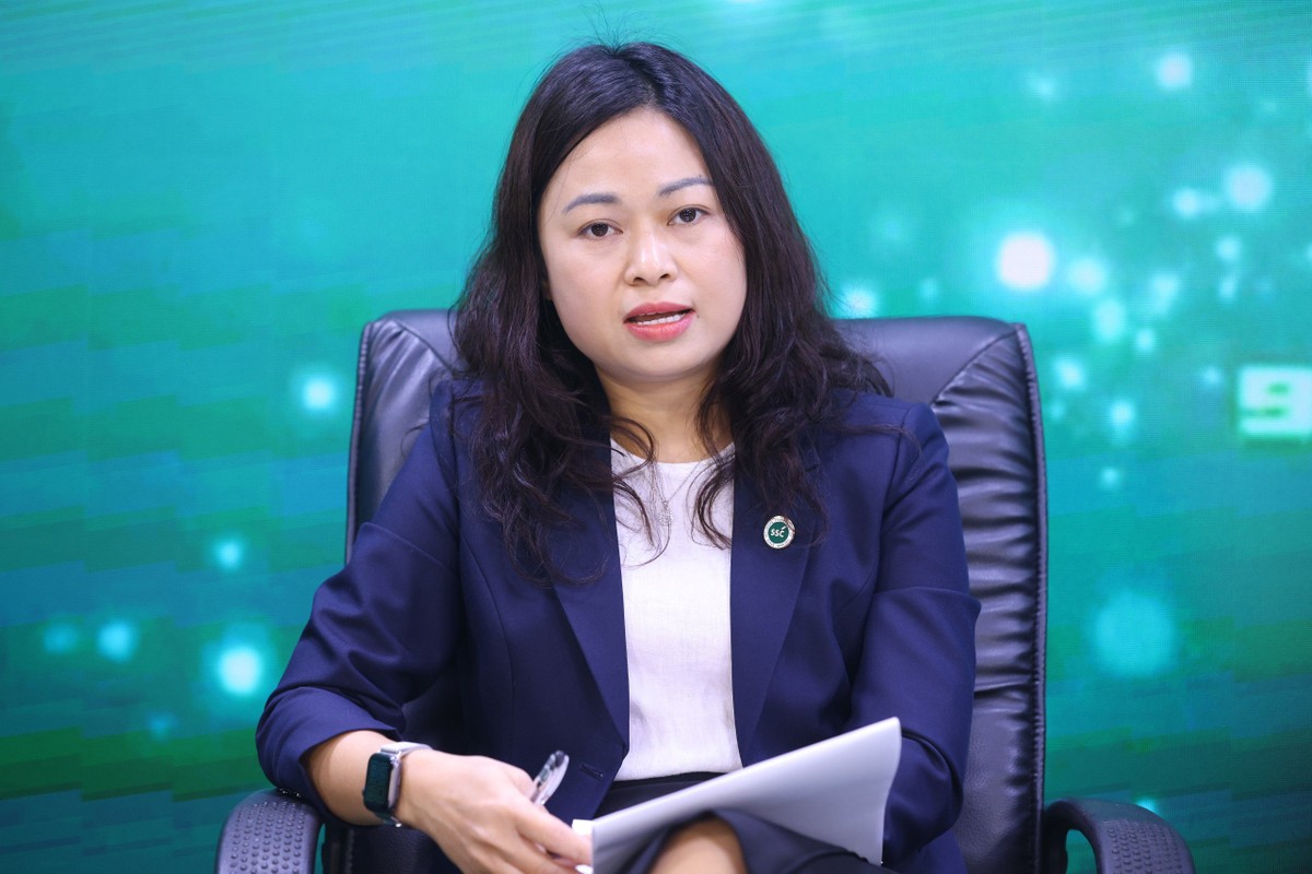 Bà Phạm Thị Thùy Linh, Phó vụ trưởng Vụ Phát triển thị trường chứng khoán, Uỷ ban Chứng khoán Nhà nước. Ảnh Dũng Minh.