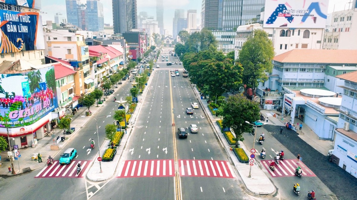 Trục đường Lê Lợi nhìn mới mẻ, khang trang phù hợp diện mạo thành phố năng động.