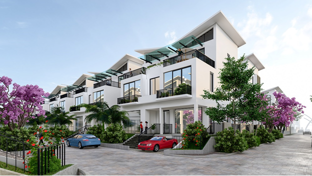 Hầm để xe tại biệt thự đơn lập Khai Sơn Hill có sức chứa lên tới 4 – 5 siêu xe Hầm để xe tại biệt thự đơn lập Khai Sơn Hill có sức chứa lên tới 4 – 5 siêu xe