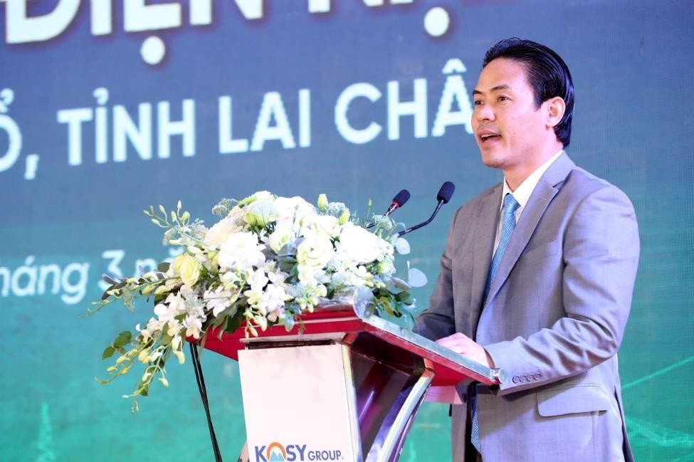 Ông Nguyễn Việt Cường, Chủ tịch Tập đoàn Kosy phát biểu tại buổi lễ. Ông Nguyễn Việt Cường, Chủ tịch Tập đoàn Kosy phát biểu tại buổi lễ.