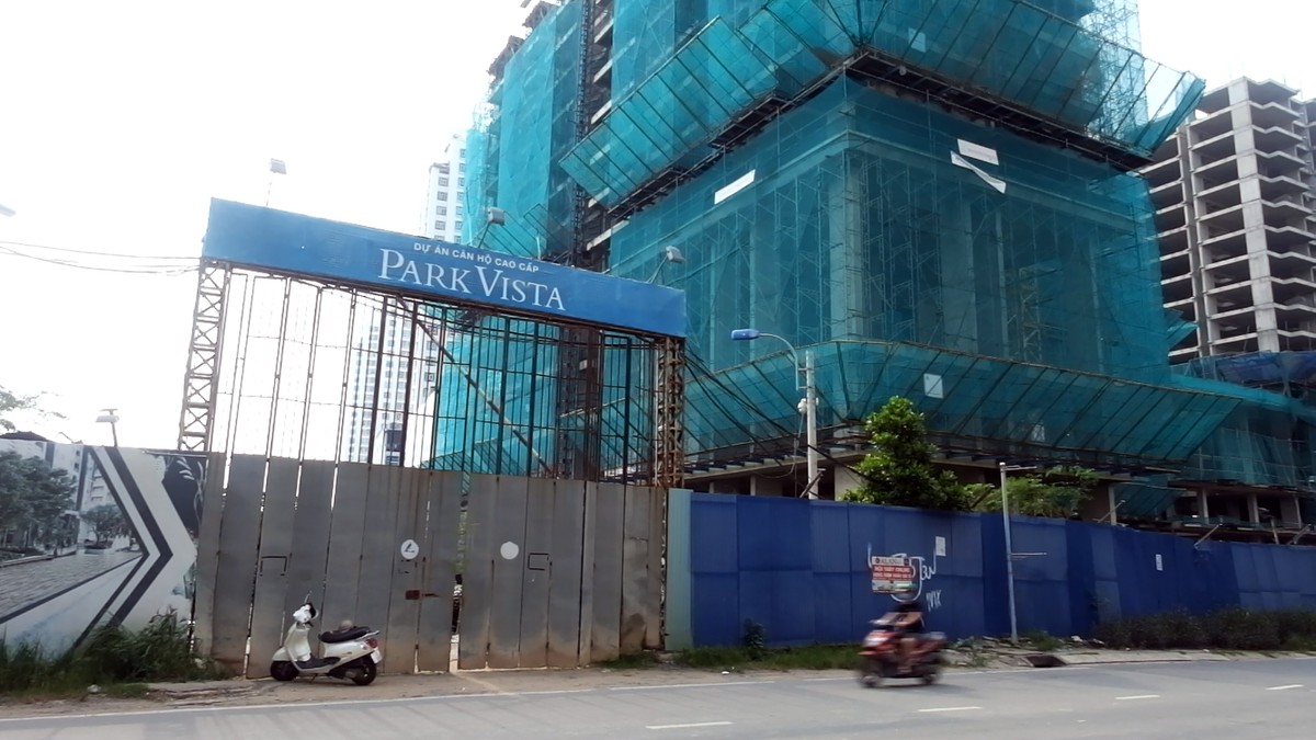 Dự án Park Vista tọa lạc tại địa chỉ số 11B đường Nguyễn Hữu Thọ, huyện Nhà Bè, TP.HCM. (Ảnh: Việt Dũng) Dự án Park Vista tọa lạc tại địa chỉ số 11B đường Nguyễn Hữu Thọ, huyện Nhà Bè, TP.HCM. (Ảnh: Việt Dũng)