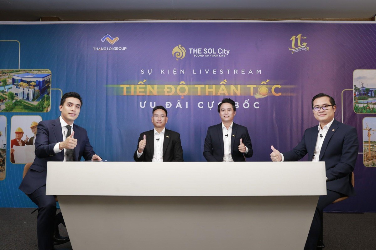 Các chuyên gia tại sự kiện livestream “The Sol City: Tiến độ thần tốc – Ưu đãi cực bốc”. Các chuyên gia tại sự kiện livestream “The Sol City: Tiến độ thần tốc – Ưu đãi cực bốc”.