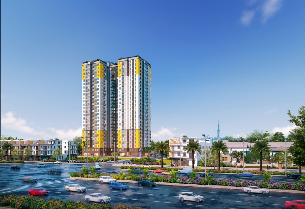 Khu căn hộ Bcons Polaris tọa lạc ngay khu cửa ngõ cầu vượt Sóng Thần.