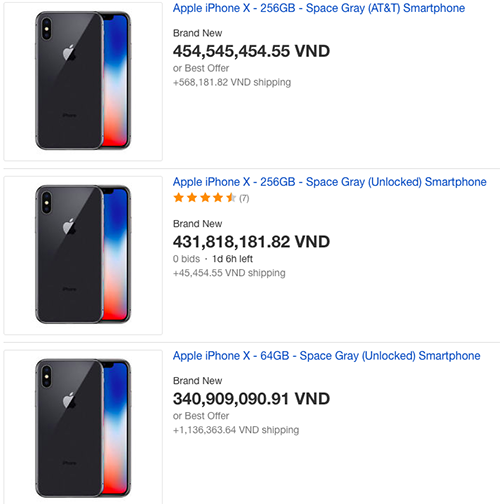 iPhone X giá gần 500 triệu đồng trên eBay ảnh 1 iPhone X giá gần 500 triệu đồng trên eBay ảnh 1