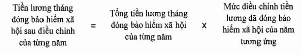 Điều chỉnh tiền lương tháng đã đóng bảo hiểm xã hội từ năm 2018 ảnh 1