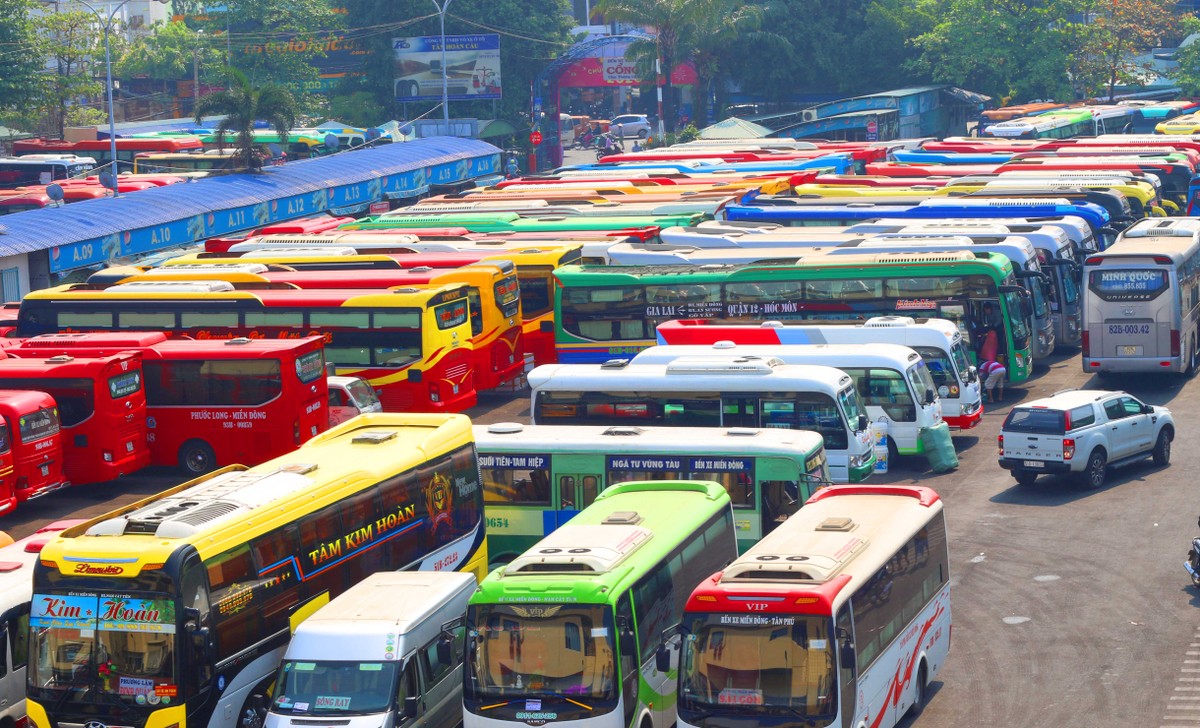 TP.HCM: Máy báy, xe khách và buýt sông xếp hàng dài do ảnh hưởng Covid-19  ảnh 5