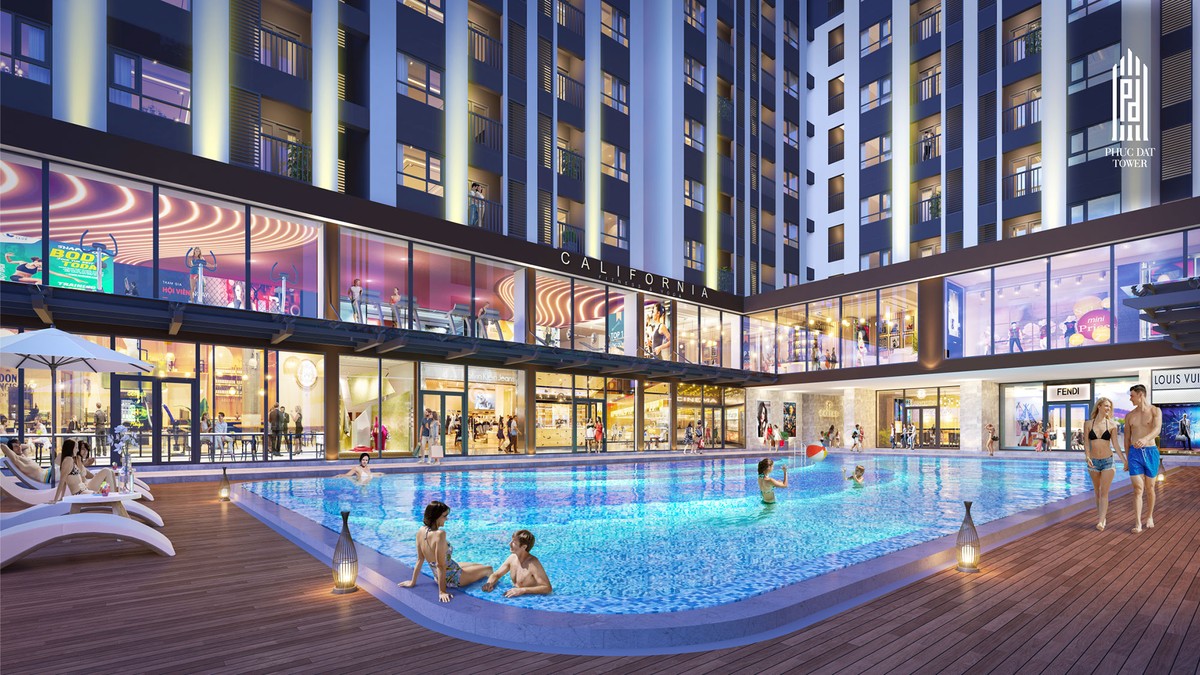 Tận hưởng trọn vẹn từng khoảnh khắc với hồ bơi tại khuôn viên dự án.