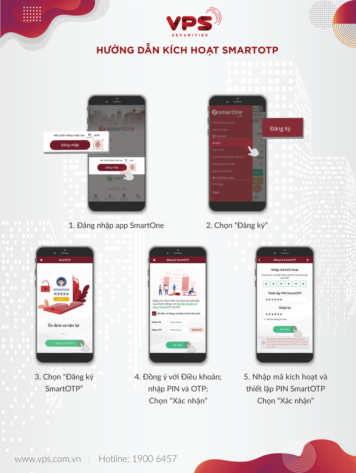 Hướng dẫn kích hoạt SmartOTP trên ứng dụng VPS SmartOne. Hướng dẫn kích hoạt SmartOTP trên ứng dụng VPS SmartOne.