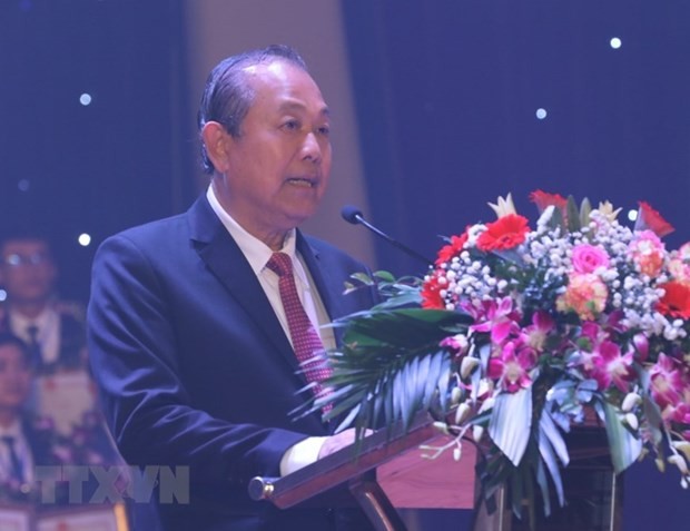 Phó Thủ tướng Thường trực Chính phủ Trương Hòa Bình phát biểu. (Ảnh: Văn Điệp/TTXVN). Phó Thủ tướng Thường trực Chính phủ Trương Hòa Bình phát biểu. (Ảnh: Văn Điệp/TTXVN).