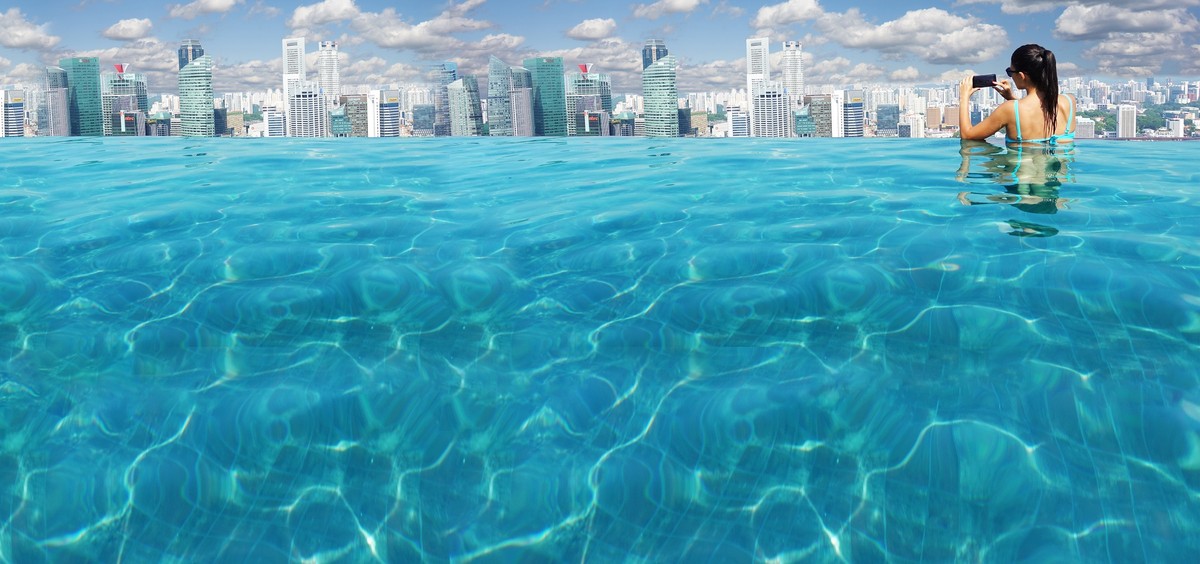 Phối cảnh bể bơi Icon Plaza.