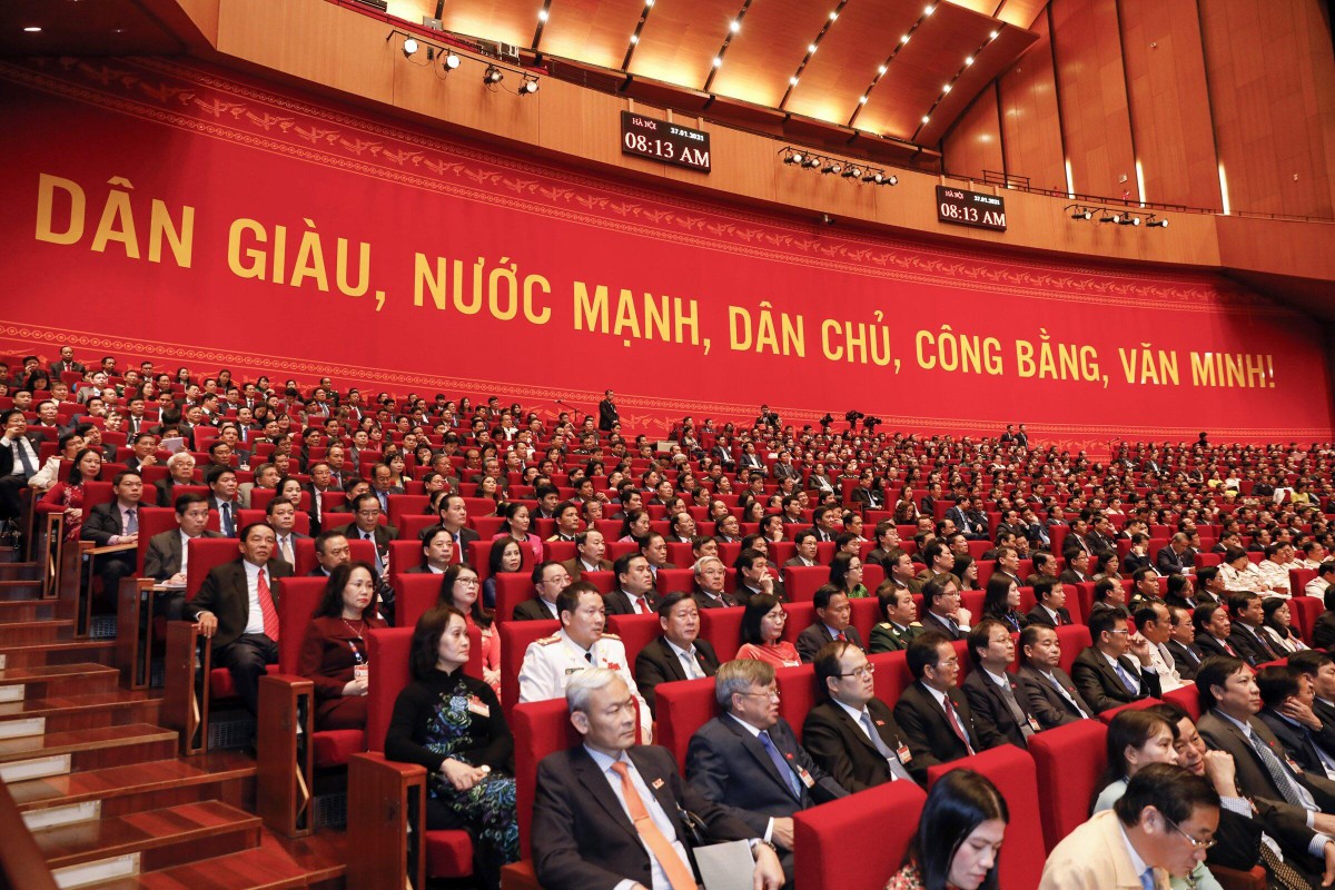 Ngày làm việc thứ ba, Đại hội làm việc tại Hội trường, thảo luận về các dự thảo Văn kiện. - Ảnh: VGP. Ngày làm việc thứ ba, Đại hội làm việc tại Hội trường, thảo luận về các dự thảo Văn kiện. - Ảnh: VGP.