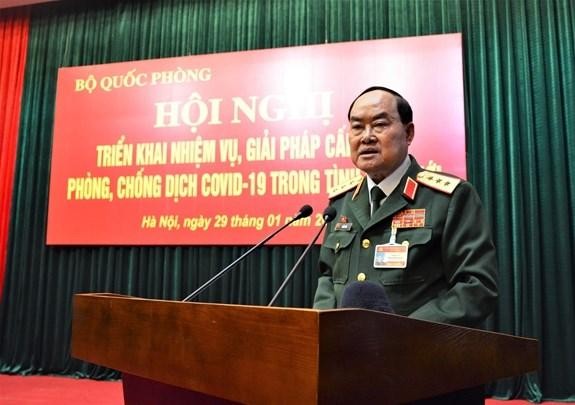 Thượng tướng Trần Đơn chủ trì Hội nghị. (Nguồn: Qdnd.vn).