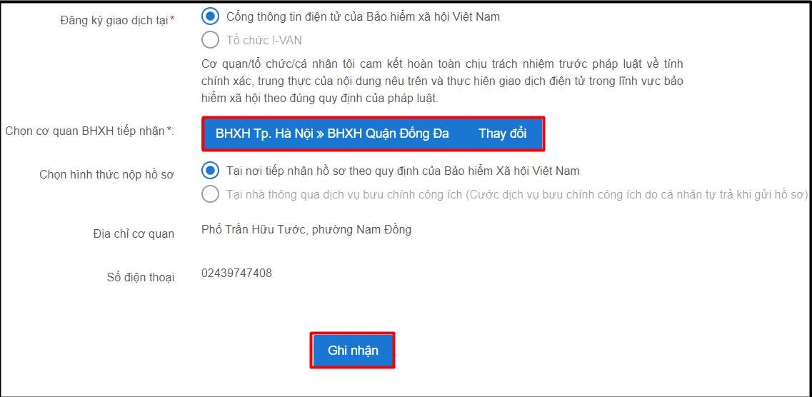 Chọn cơ quan BHXH tiếp nhận hồ sơ đăng ký. Chọn cơ quan BHXH tiếp nhận hồ sơ đăng ký.