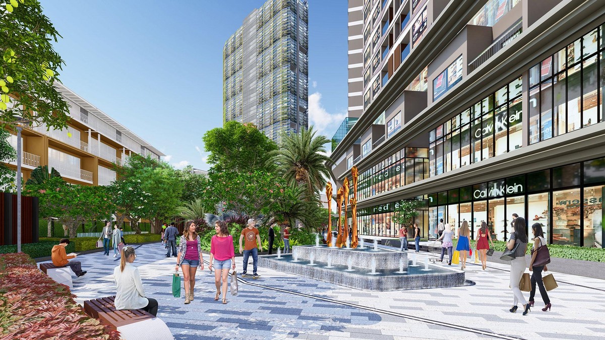 Một góc shophouse khối đế hướng nội khu tại Dự án. Một góc shophouse khối đế hướng nội khu tại Dự án.