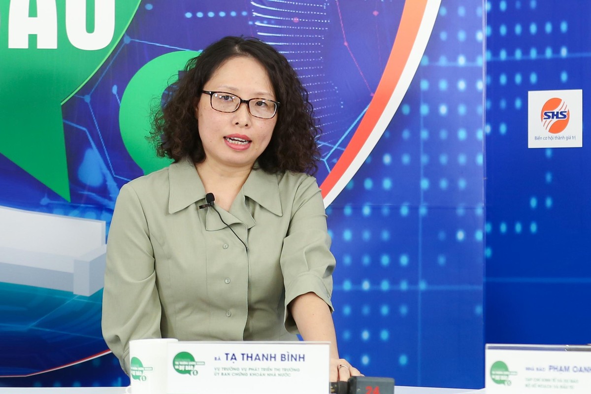 Bà Tạ Thị Thanh Bình, Vụ trưởng Vụ phát triển thị trường, Ủy ban chứng khoán nhà nước Bà Tạ Thị Thanh Bình, Vụ trưởng Vụ phát triển thị trường, Ủy ban chứng khoán nhà nước