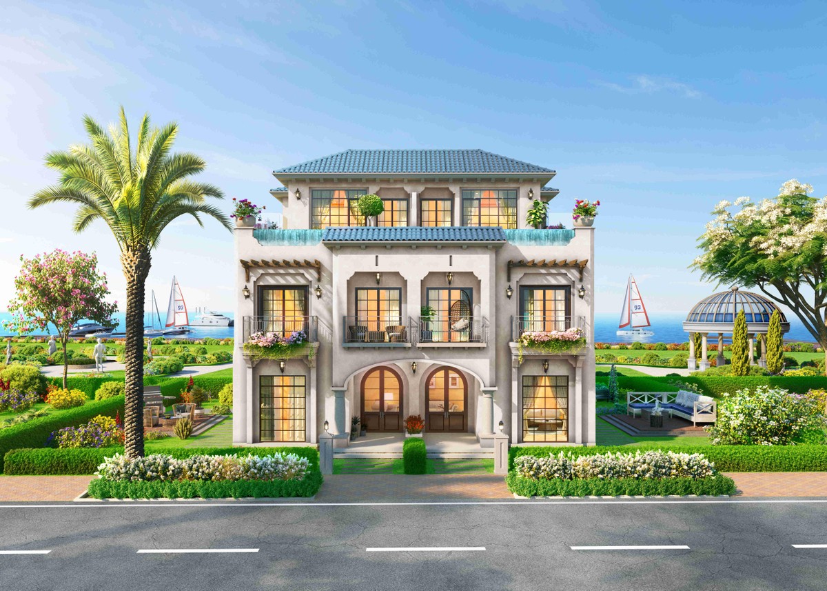 Phối cảnh biệt thự song lập công viên tại phân kỳ Habana Island, thuộc NovaWorld Ho Tram (Bà Rịa – Vũng Tàu).