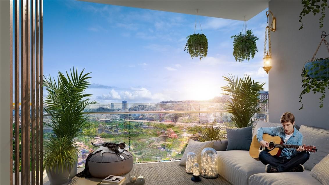 Thư giãn ở ban công. Thư giãn ở ban công.