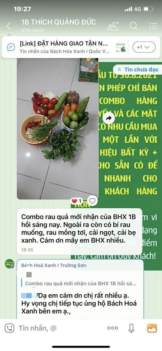 Phản hồi tích cực của một khách hàng trên nhóm. Phản hồi tích cực của một khách hàng trên nhóm.