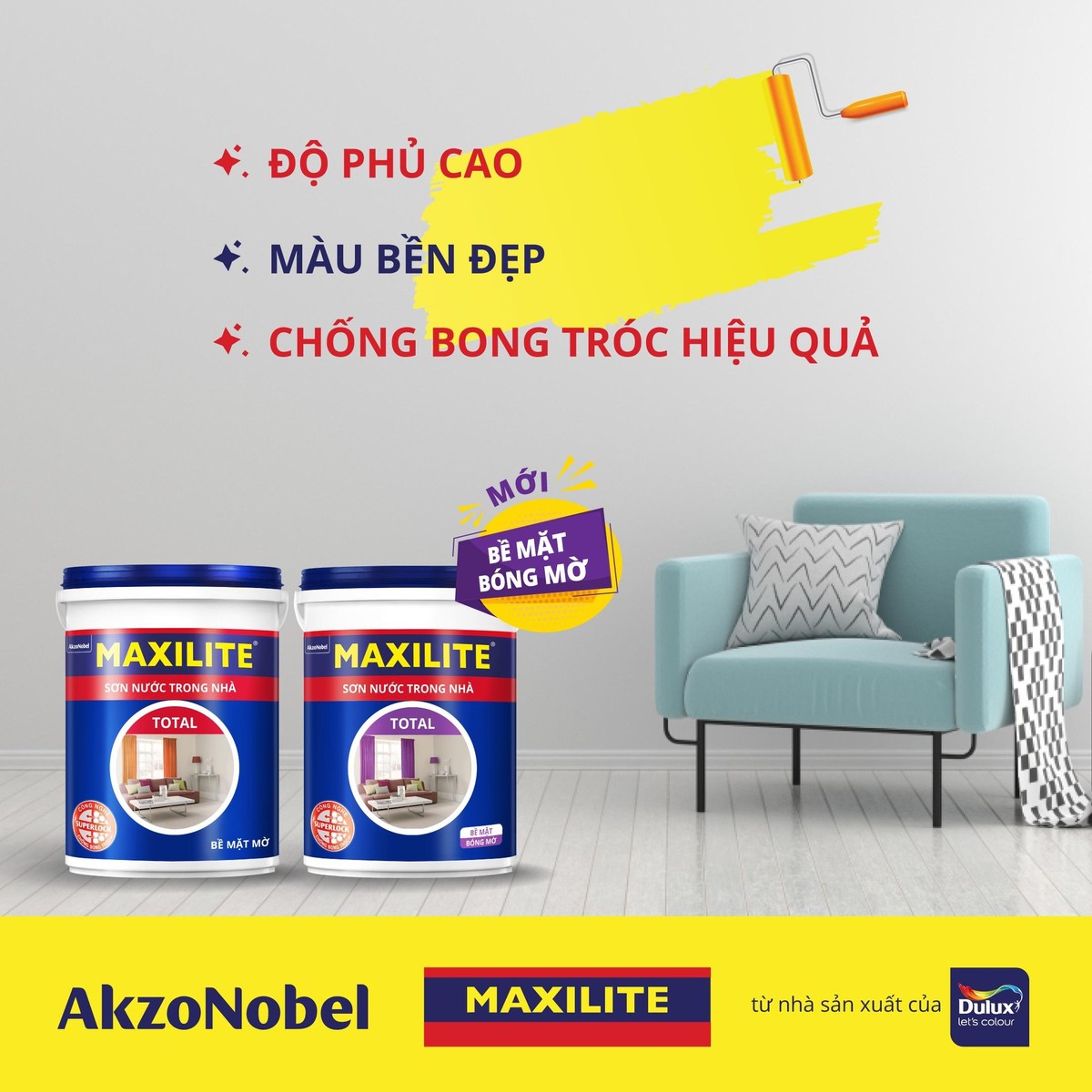 Maxilite là dòng sơn phổ thông nhưng có đầy đủ các tính năng cao cấp. Maxilite là dòng sơn phổ thông nhưng có đầy đủ các tính năng cao cấp.