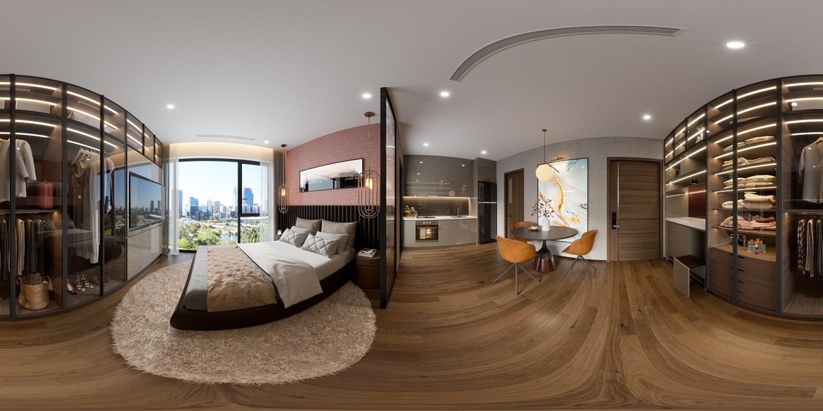 Ảnh 360 độ toàn bộ căn hộ nhỏ trong căn Dual Key The Matrix One.