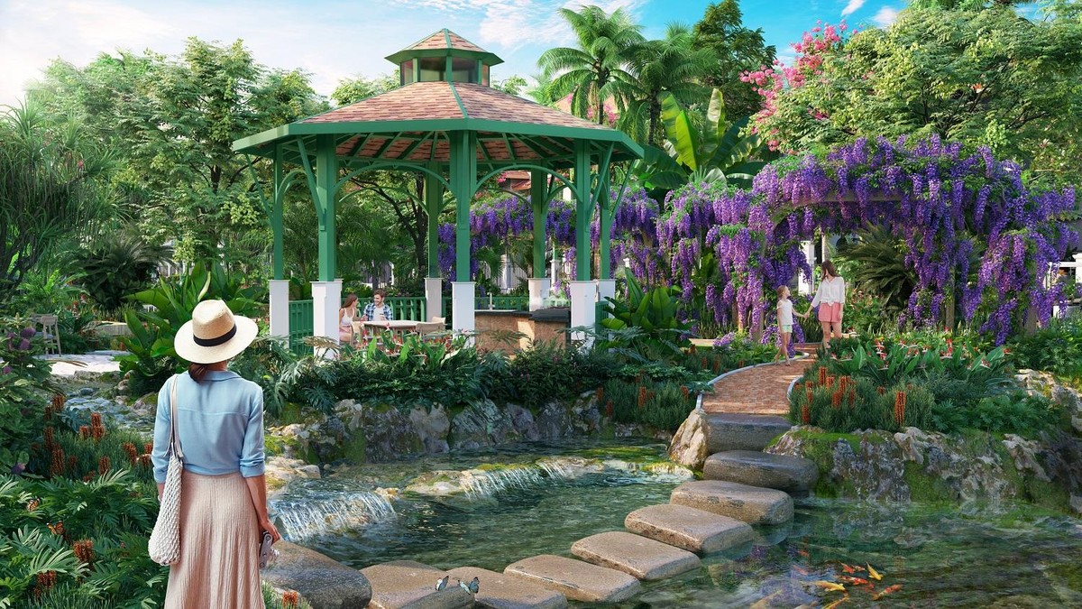 Công viên Waterfall với đặc trưng thác nước nhỏ róc rách (Ảnh phối cảnh minh họa). Công viên Waterfall với đặc trưng thác nước nhỏ róc rách (Ảnh phối cảnh minh họa).