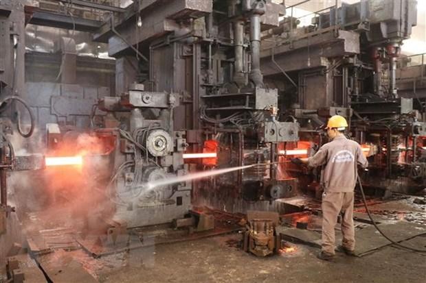 Sản xuất thép tại Công ty Cổ phần gang thép Thái Nguyên. (Ảnh: Hoàng Nguyên/TTXVN). Sản xuất thép tại Công ty Cổ phần gang thép Thái Nguyên. (Ảnh: Hoàng Nguyên/TTXVN).