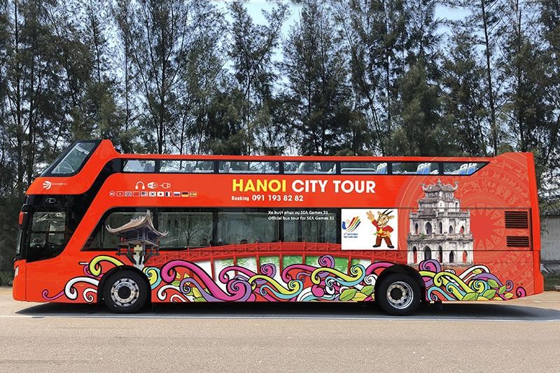 Sở Du lịch phối hợp với Tổng công ty vận tải Hà Nội triển khai Chương trình miễn phí vé trải nghiệm dịch vụ Xe buýt du lịch 2 tầng “Hanoi City tour” cho đại biểu tham dự Seagames 31. Sở Du lịch phối hợp với Tổng công ty vận tải Hà Nội triển khai Chương trình miễn phí vé trải nghiệm dịch vụ Xe buýt du lịch 2 tầng “Hanoi City tour” cho đại biểu tham dự Seagames 31.