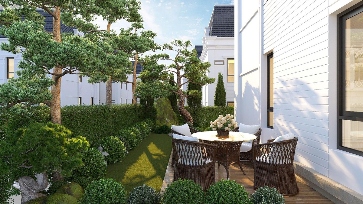 Biệt thự Thảo Viên Villas với không gian bốn bề được bao phủ bởi cây cối, hoa cỏ tươi mát. Biệt thự Thảo Viên Villas với không gian bốn bề được bao phủ bởi cây cối, hoa cỏ tươi mát.