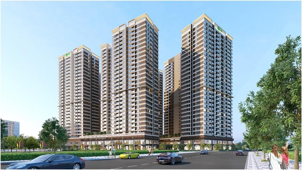 Phối cảnh Akari City giai đoạn 2 đang thu hút nhiều khách hàng trẻ tại khu Tây.