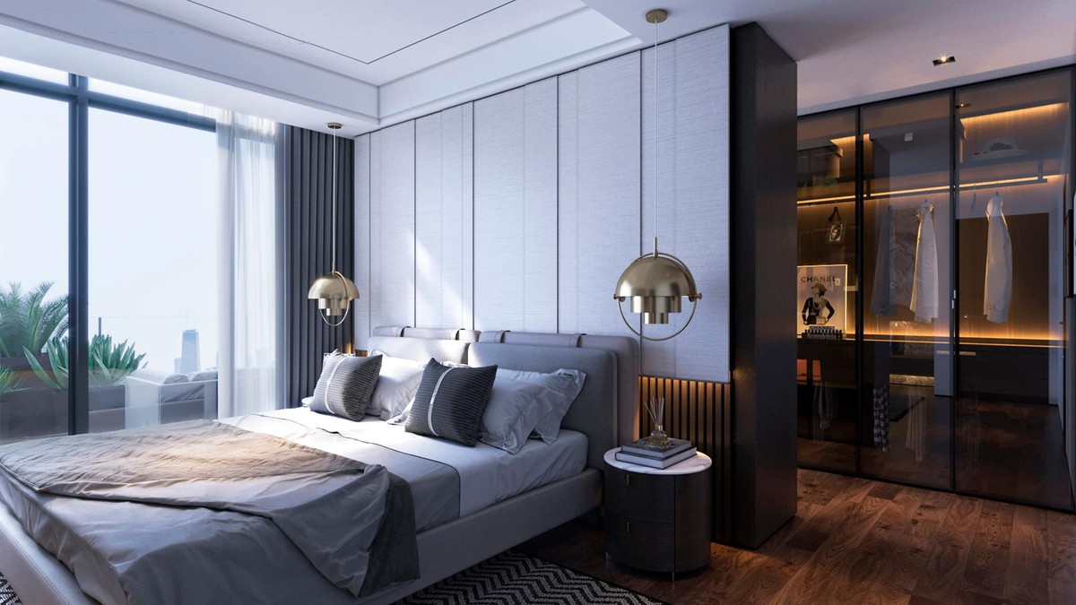 Phòng ngủ tại Sky Villa được sang trọng, hiện đại với tầm view khoáng đạt. Phòng ngủ tại Sky Villa được sang trọng, hiện đại với tầm view khoáng đạt.