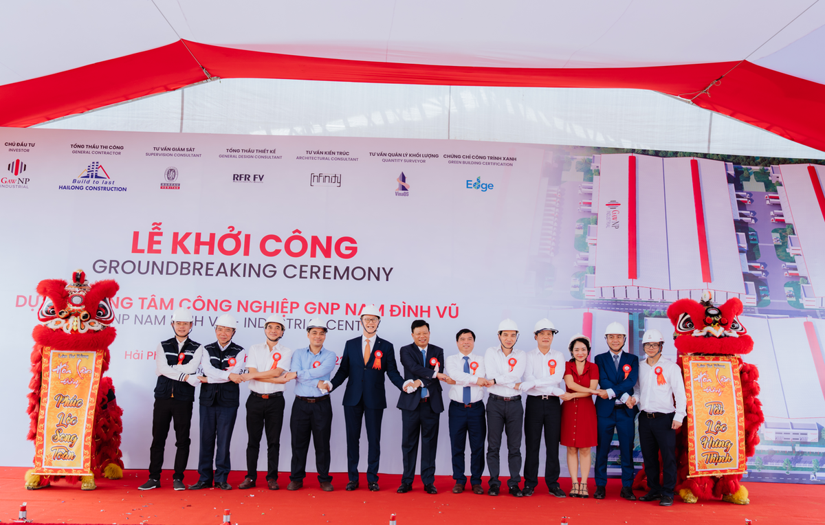Khởi công dự án Trung tâm công nghiệp GNP Nam Đình Vũ.