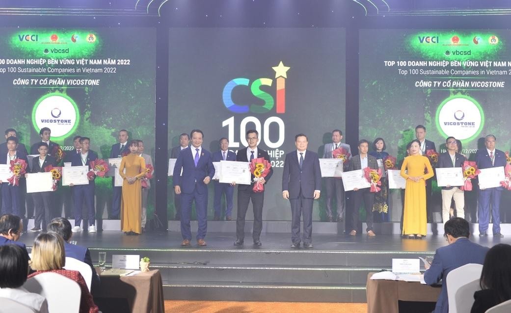 Vicostone – Đơn vị thành viên khối Công nghiệp của Tập đoàn lần thứ 7 liên tiếp được vinh danh trong bảng xếp hạng. Vicostone – Đơn vị thành viên khối Công nghiệp của Tập đoàn lần thứ 7 liên tiếp được vinh danh trong bảng xếp hạng.