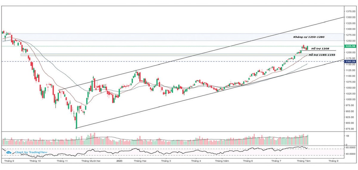 VN-Index có các ngưỡng kháng cự và hỗ trợ mới.