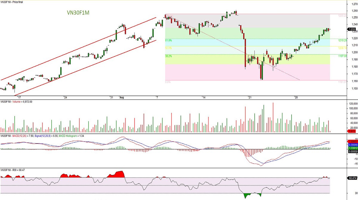 Đồ thị kỹ thuật hợp đồng VN30F1M.