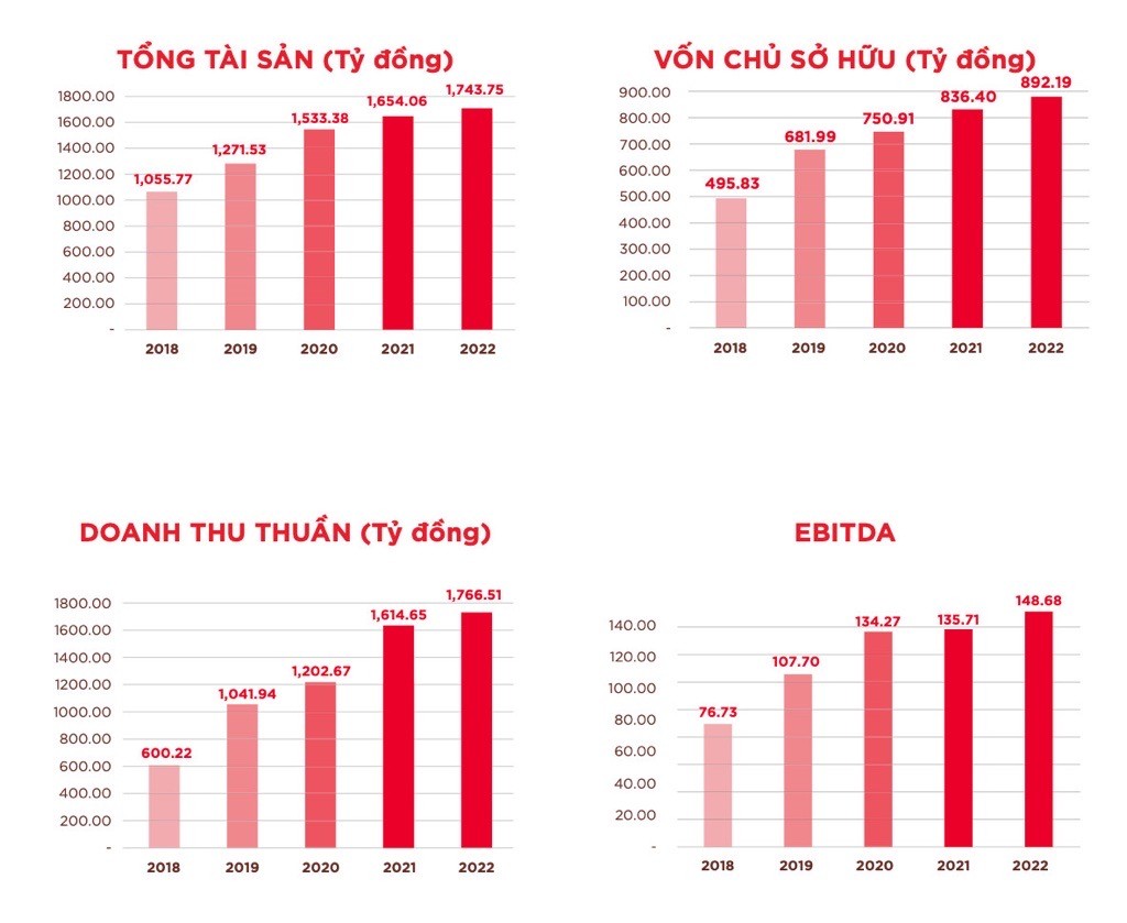 Kết quả sản xuất kinh doanh Nafoods Group giai đoạn 2018 – 2022.