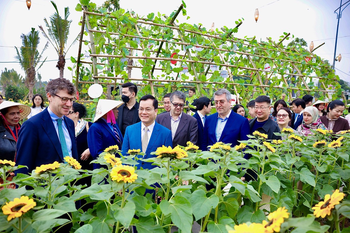 Với chủ đề “Tết triệu sắc Việt, Xuân vạn sinh sôi”, đường hoa năm nay được các đại biểu đánh giá cao. Ảnh: Quang Anh. Với chủ đề “Tết triệu sắc Việt, Xuân vạn sinh sôi”, đường hoa năm nay được các đại biểu đánh giá cao. Ảnh: Quang Anh.