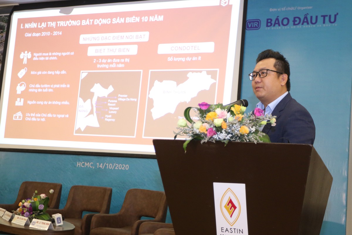 Ông Phạm Lâm, Tổng giám đốc DKRA Vietnam trình bày tham luận tại Hội thảo - Ảnh: Lê Toàn