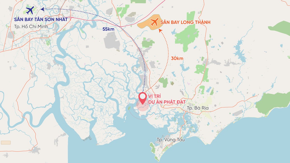 Dự án dễ dàng kết nối với các cửa ngõ hàng không quốc tế và các đô thị lớn nhất phía Nam. Dự án dễ dàng kết nối với các cửa ngõ hàng không quốc tế và các đô thị lớn nhất phía Nam.