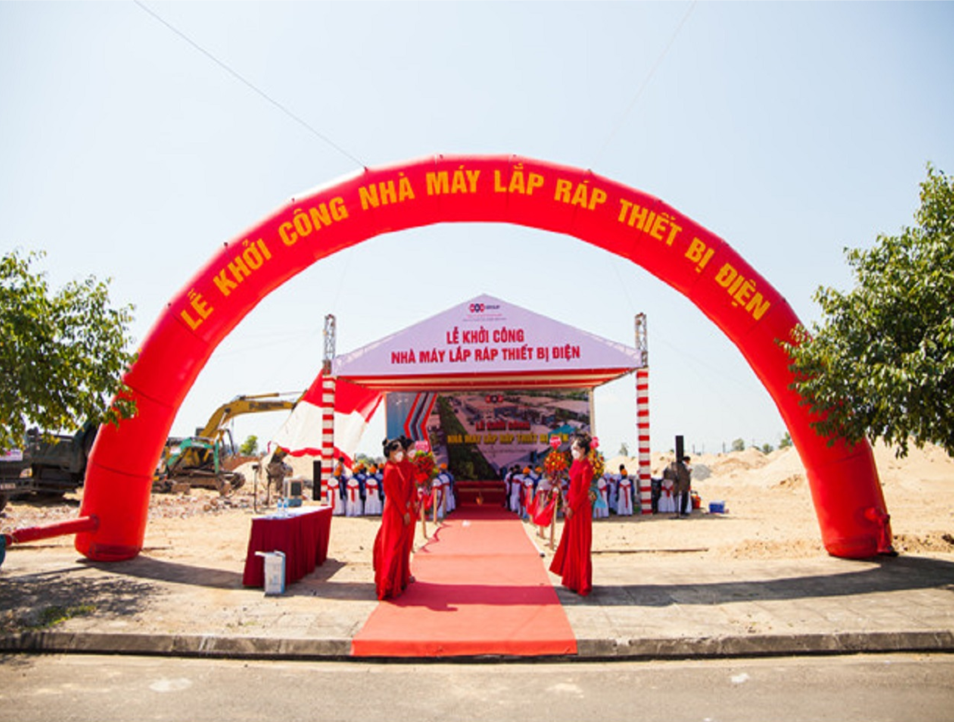 Dự án nhà máy thiết bị điện Miền Trung – Khởi công ngày 26/03/2022 và dự kiến hoàn thành giai đoạn 1 vào quý III/2022