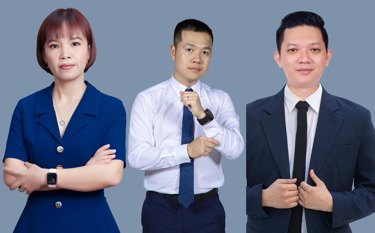 Các nhân tố mới tham gia HĐQT của Yeah1 trong nhiệm kỳ mới. Từ trái qua phải: bà Lê Phương Thảo, ông Nguyễn Hoàng Giang, ông Trần Hoài Nam.