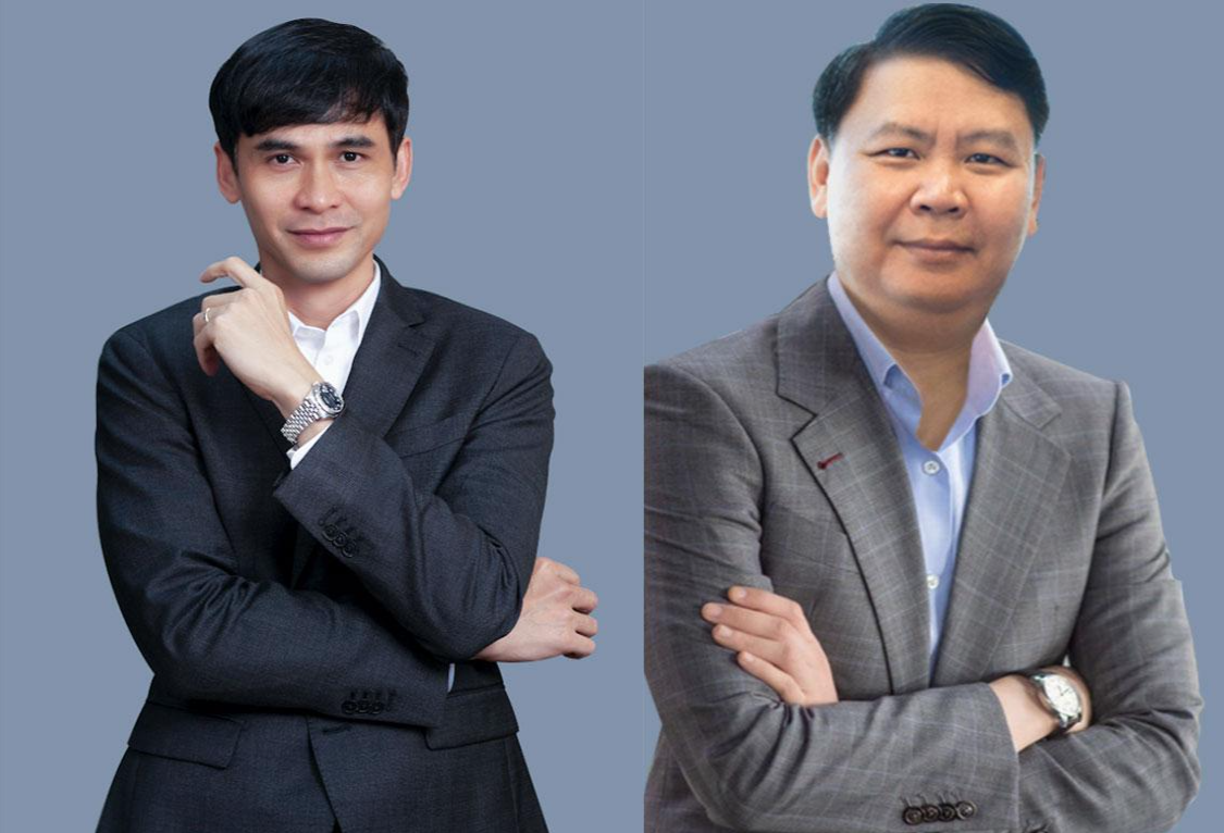 Ông Đào Phúc Trí (trái) và ông Lê Minh Nhật Tín (phải), ứng viên bầu vào HĐQT Yeah1.