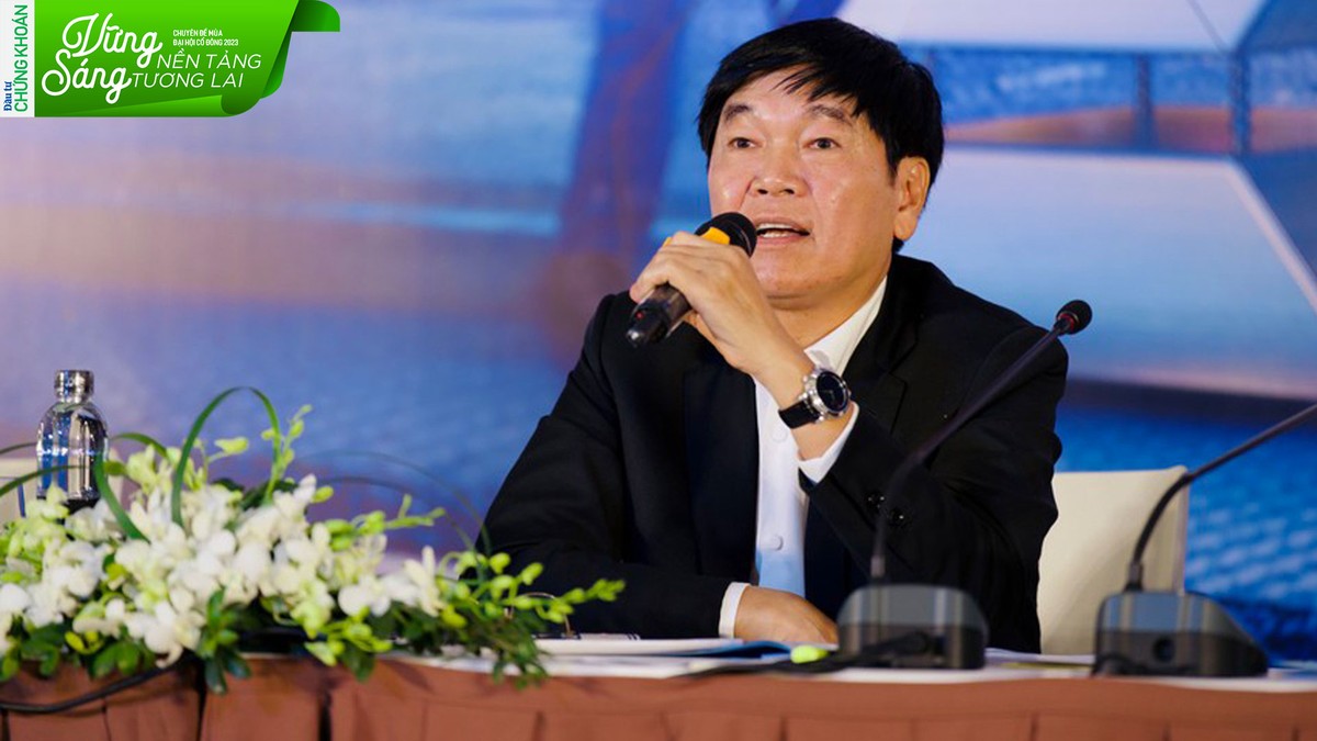 Ông Trần Đình Long, Chủ tịch HPG phát biểu tại ĐHCĐ. Ông Trần Đình Long, Chủ tịch HPG phát biểu tại ĐHCĐ.