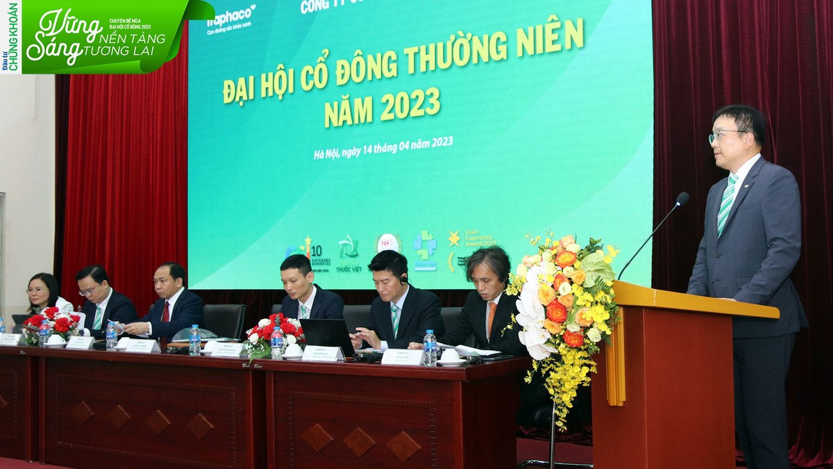 Ông Chung Ji Kwang - Chủ tịch Hội đồng quản trị phát biểu tại Đại hội Ông Chung Ji Kwang - Chủ tịch Hội đồng quản trị phát biểu tại Đại hội