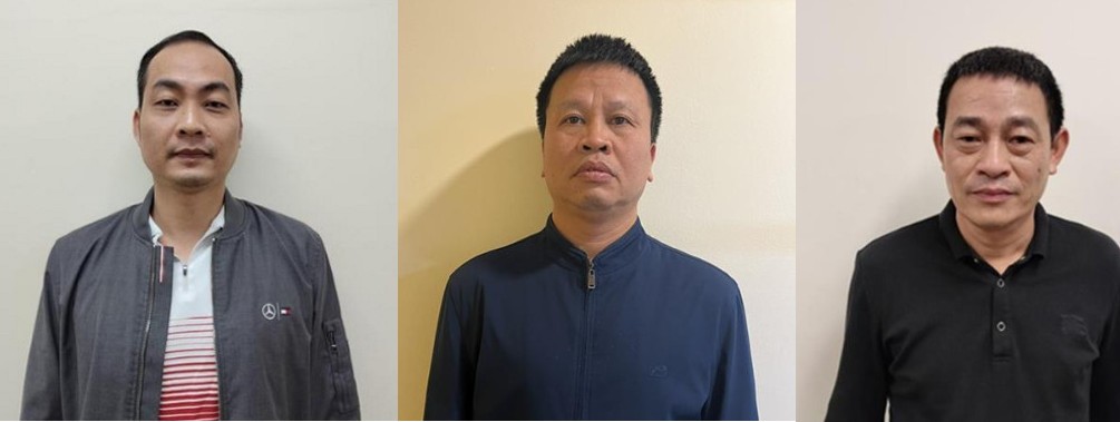 Từ trái qua: Các bị cáo Đoàn Hải Nam, Nguyễn Anh Sơn, Đỗ Khánh toàn. Ảnh: BCA Từ trái qua: Các bị cáo Đoàn Hải Nam, Nguyễn Anh Sơn, Đỗ Khánh toàn. Ảnh: BCA