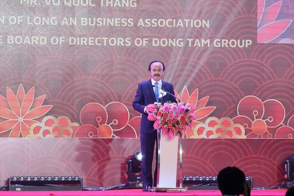 Ông Võ Quốc Thắng, Chủ tịch Hiệp hội doanh nghiệp tỉnh Long An (Chủ tịch HĐQT Đồng Tâm Group). (Ảnh: Việt Dũng) Ông Võ Quốc Thắng, Chủ tịch Hiệp hội doanh nghiệp tỉnh Long An (Chủ tịch HĐQT Đồng Tâm Group). (Ảnh: Việt Dũng)