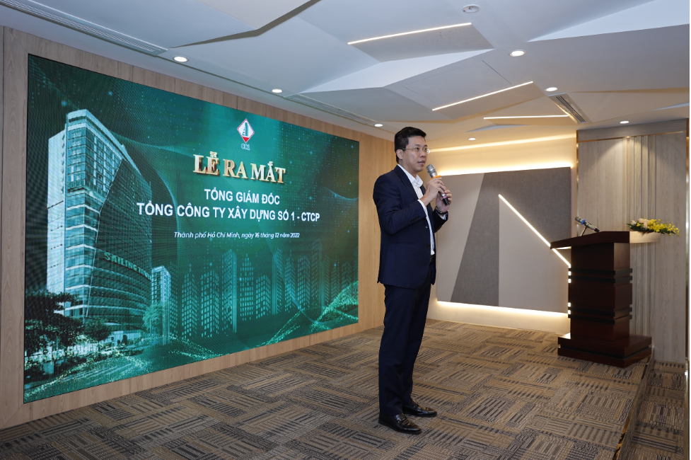 Ông Lê Bảo Anh – tân Tổng giám đốc CC1 phát biểu nhậm chức