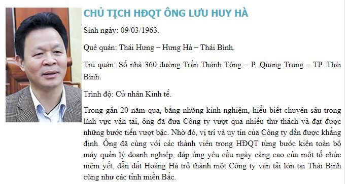 Ông Lưu Huy Hà, Chủ tịch Hội đồng quản trị CTCP Hoàng Hà Ông Lưu Huy Hà, Chủ tịch Hội đồng quản trị CTCP Hoàng Hà